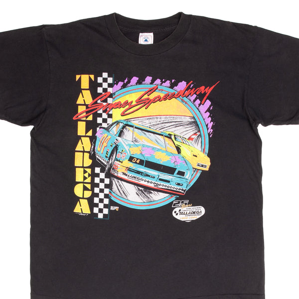 Vintage Nascar Talladega Speedway 1994 Tee Shirt Size Large Made In Usa With Single Stitch Sleeves