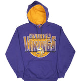 Vintage Nfl Minnesota Vikings Hoodie Sweatshirt 1990S Size Medium Made In Usa