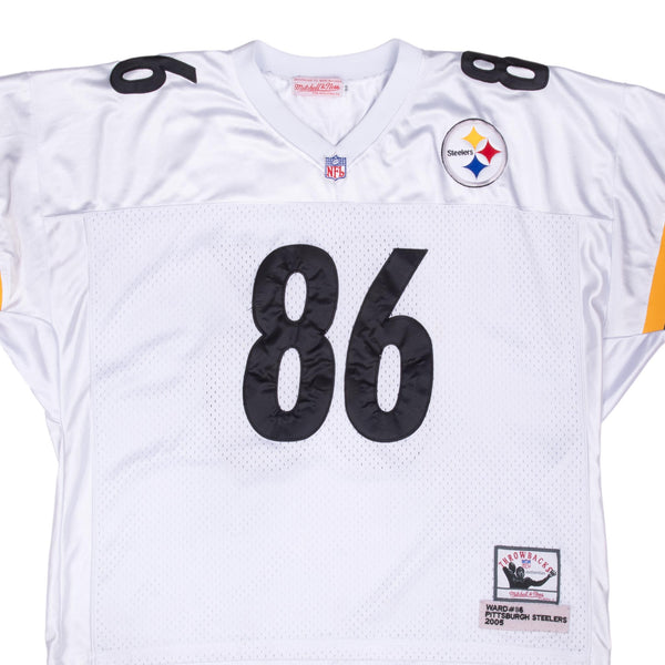 Vintage Nfl Pittsburgh Steelers Hines Ward #86 Mitchell & Ness Jersey 2005 Size 60