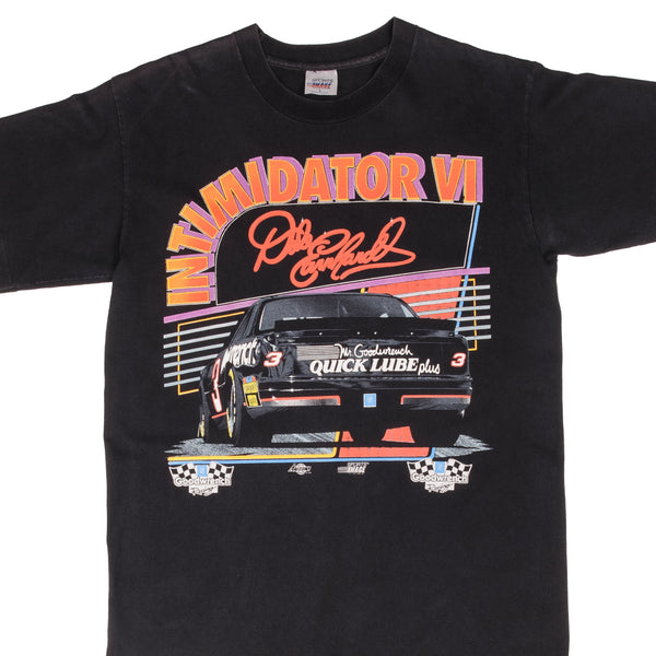 Vintage Nascar Dale Earnhardt Intimidator 6 Tour 1993 Tee Shirt Size Medium Made In Usa With Single Stitch Sleeves