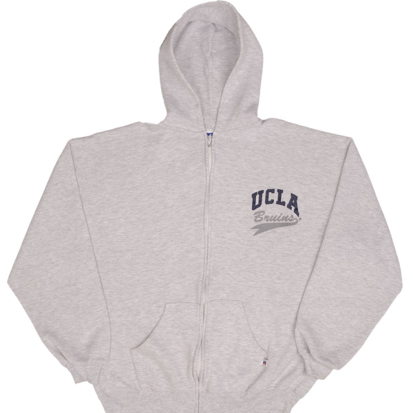 Vintage Ucla Bruins Full Zip Russell Hoodie Sweatshirt 1990S Size Xl Made In Usa