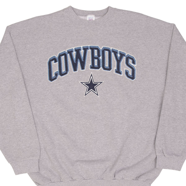 Vintage Nfl Dallas Cowboys Grey Sweatshirt 1990S Size XL Made In USA