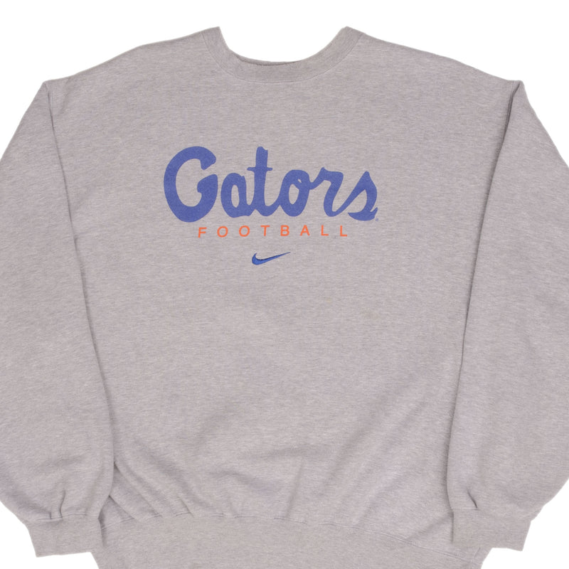 Vintage Nike Center Swoosh Gators Football Sweatshirt 1990S Size XL