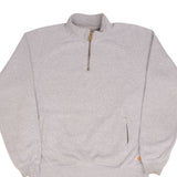 Carhartt Quarter Zip Grey Sweatshirt Size Large