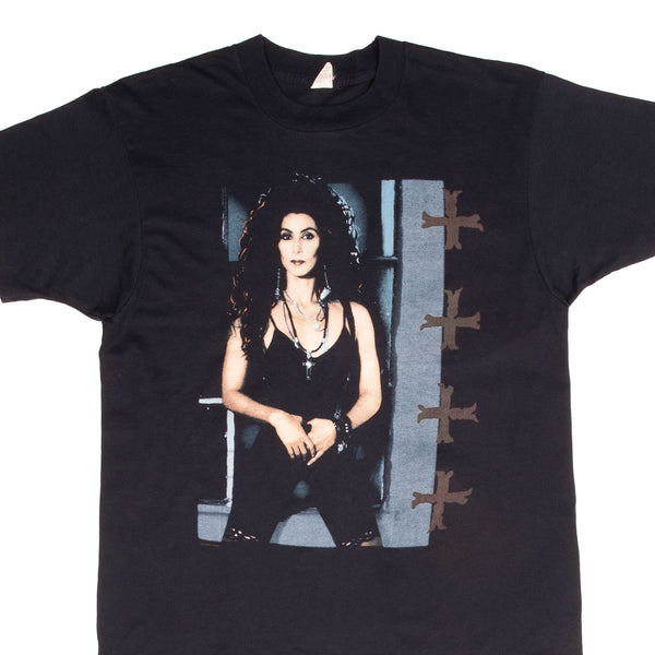 Vintage Cher Heart Of Stone Tour 1990 Tee Shirt Size Medium With Single Stitch Sleeves