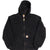 CHAQUETA ACTIVA CON CAPUCHA CARHARTT VINTAGE NEGRA J140BLK TALLA MEDIANA FABRICADA EN EE. UU.