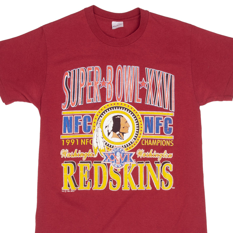 VINTAGE NFL WASHINGTON REDSKINS SUPER BOWL 1991 TEE SHIRT MEDIUM MADE Vintage rare usa