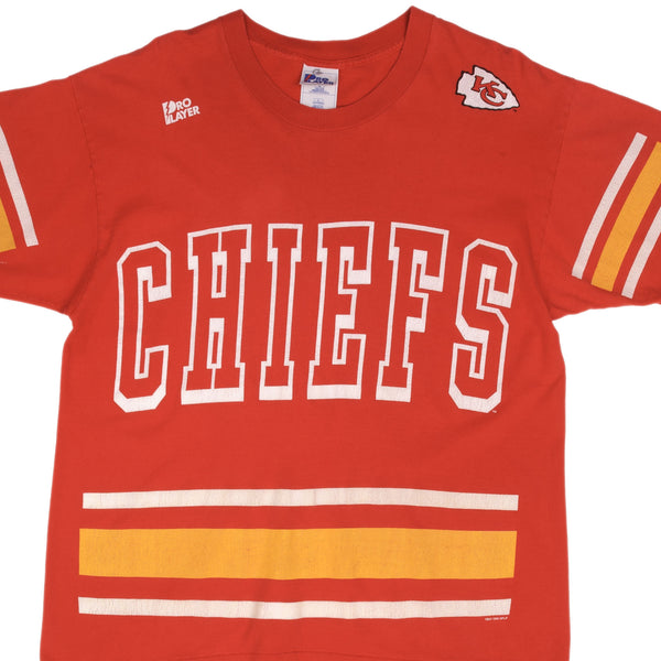 Vintage NFL Kansas City Chiefs Champions 1996 Tee Shirt Size Large Made In USA With Single Stitch Sleeves