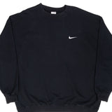 Vintage Nike Classic Swoosh Black Sweatshirt 1990S Size XL