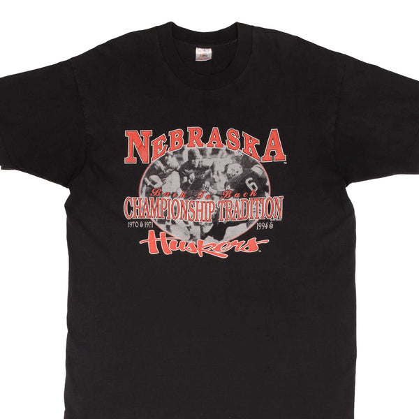 Vintage Ncaa Nebraska Huskers 1994 Tee Shirt Size XL Made In USA With Single Stitch Sleeves