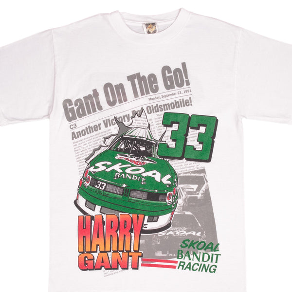 Vintage Nascar Harry Gant 1991 Tee Shirt Size Medium Made In Usa With Single Stitch Sleeves