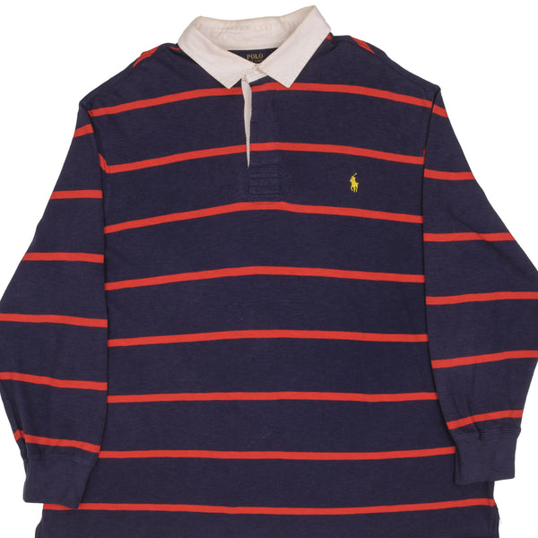 Polo Ralph Lauren Blue & Red Striped Rugby Polo Shirt Size 3XL Big