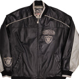 Vintage NFL Los Angeles Raiders Leather Jacket 1990S Size XL 