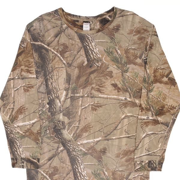 Vintage Hunting Realtree Aphd Camo Long Sleeve Tee Shirt Size Large