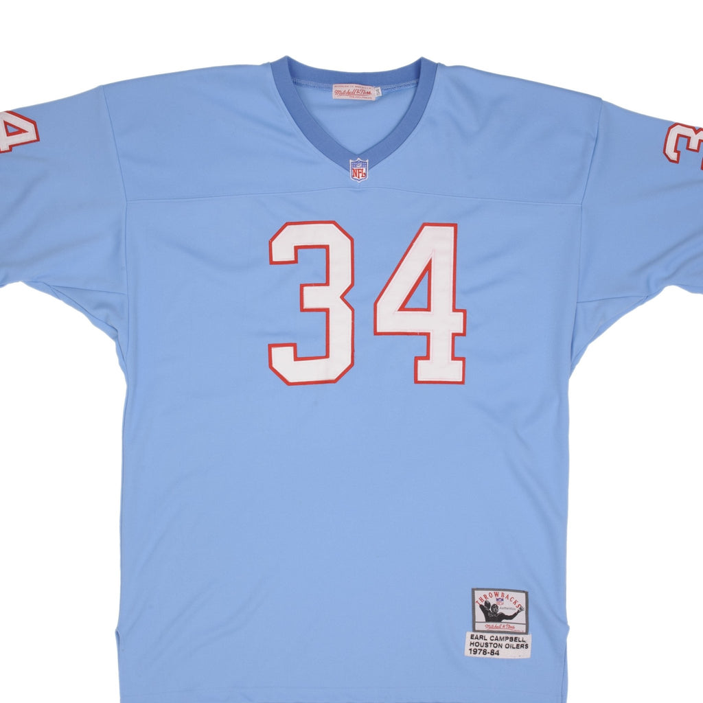 Vintage NFL Houston Oilers Campbell #8 Mitchell & Ness Throwback Jersey 1978 1984 Size 54 Made In USA