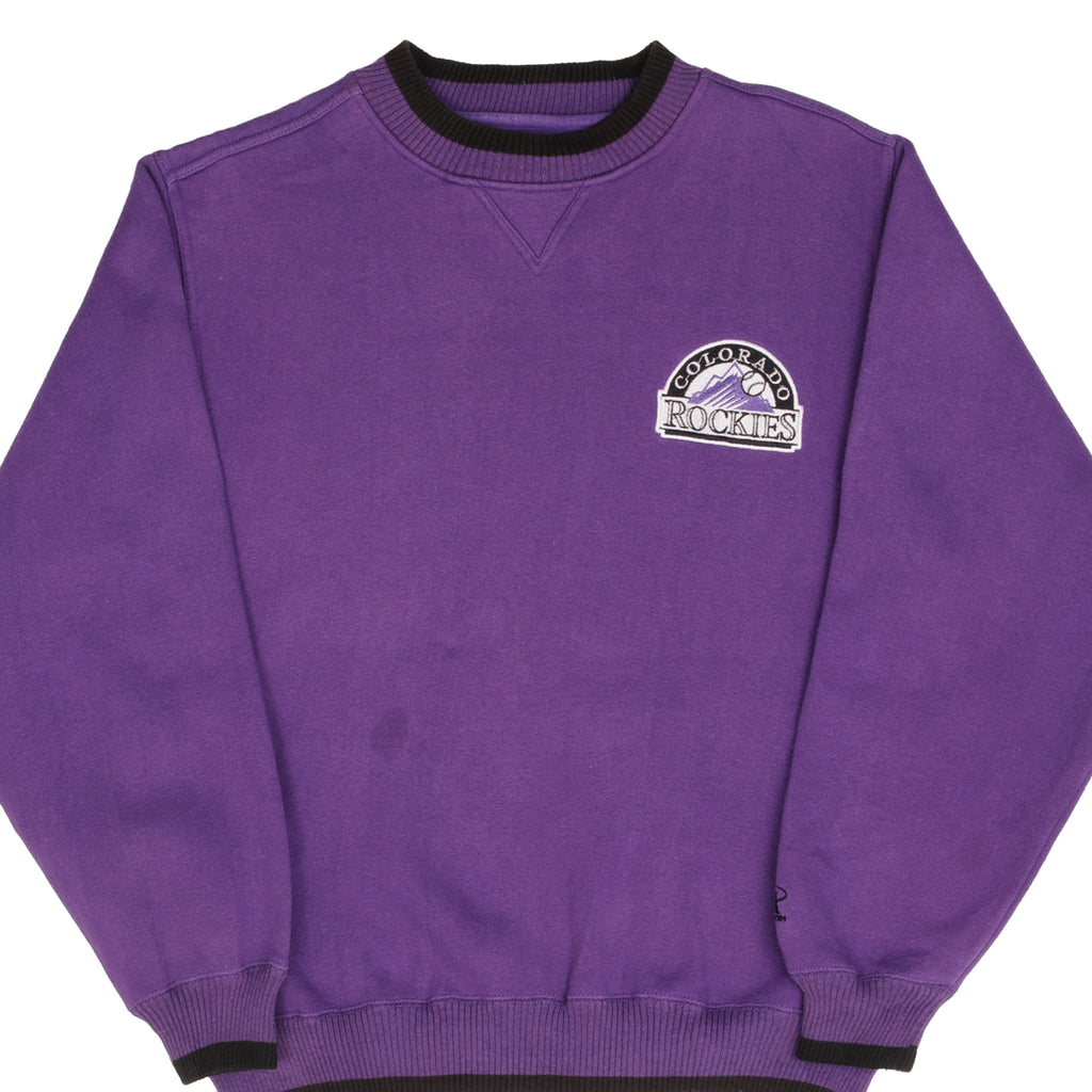 Vintage MLB Colorado Rockies 1990S Purple Sweatshirt Size Medium