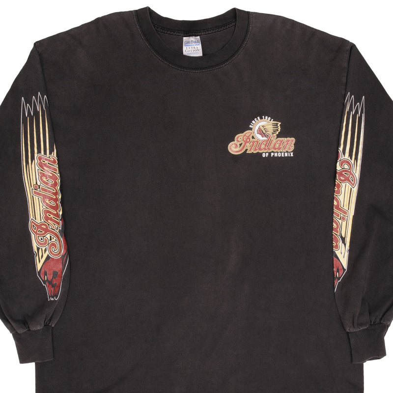 Vintage Indian Motocycle Long Sleeve Tee Shirt 2000S Size XL