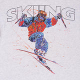 Vintage Ski Skiing Golden Squeegee Grey Tee Shirt 1995 Size XL With Single Stitch Sleeves