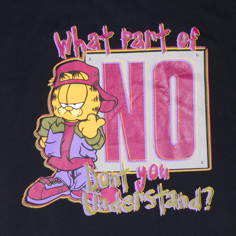 Vintage Garfield What Part Of No You Don't Understand 1990S Tee Shirt Size 2XL Tall Made In USA