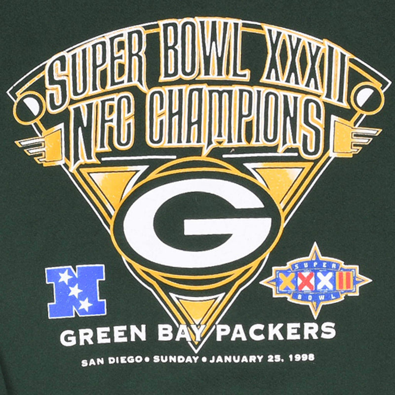 Vintage Nfl Green Bay Packers Super Bowl XXXII 1998 Sweatshirt XL Made In Usa