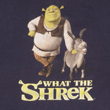 Vintage What The Shrek Black Tee Shirt Size 2XL