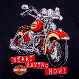 Vintage Harley Davidson Start Saving Now Tee Shirt 1998 Size M