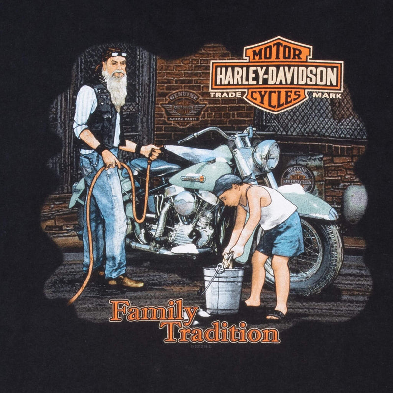 Vintage Harley Davidson Family Tradition Huntsville Alabama 2012 Tee Shirt Size 3XL