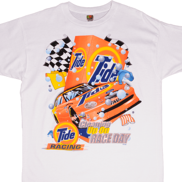 Vintage Nascar Tide Racing Cleaning Up On Race Day Tee Shirt 1999 Size XL