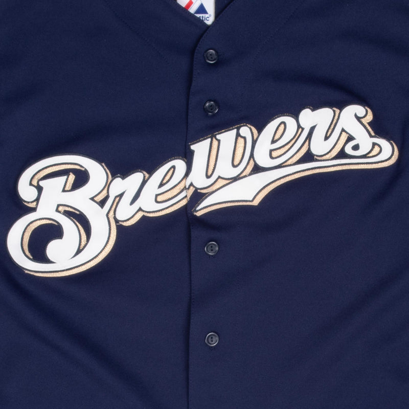 Vintage Mlb Milwaukee Brewers Ryan Braun #8 Majestic Jersey 2000S Size Large Made In Usa