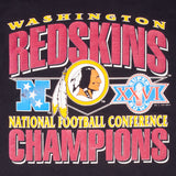 Vintage Nfl Washington Redskins Nfc Champions 1991 Tee Shirt Size Medium Made In Usa With Single Stitch Sleeves