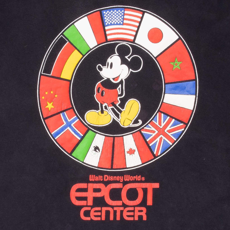 Vintage Disney Mickey Mouse Flags Epcot 1990S Tee Shirt Size XL Made In USA With Single Stitch Sleeves