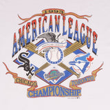 Vintage Mlb Chicago White Sox Vs Toronto Blue Jays American League 1993 Tee Shirt Size XL With Single Stitch Sleeves