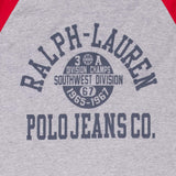 Vintage Ralph Lauren Polo Jeans Reglan Sleeve Tee Shirt 1990S Size XL Made In Usa