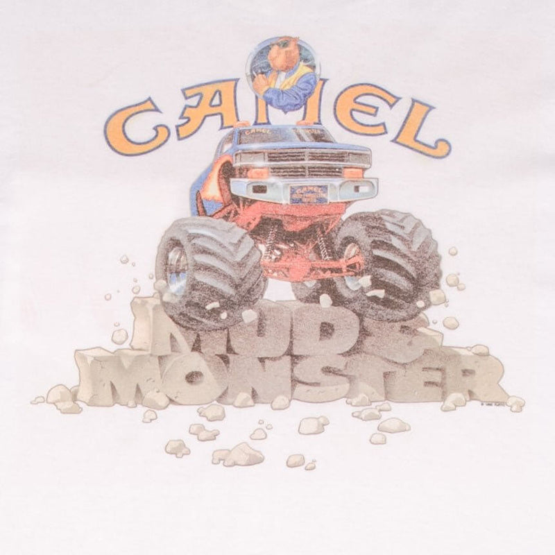 Vintage Camel Hot Rod Association Muds Monster 1992 Tee Shirt Sze XL Made In Usa With Single Stitch Sleeves