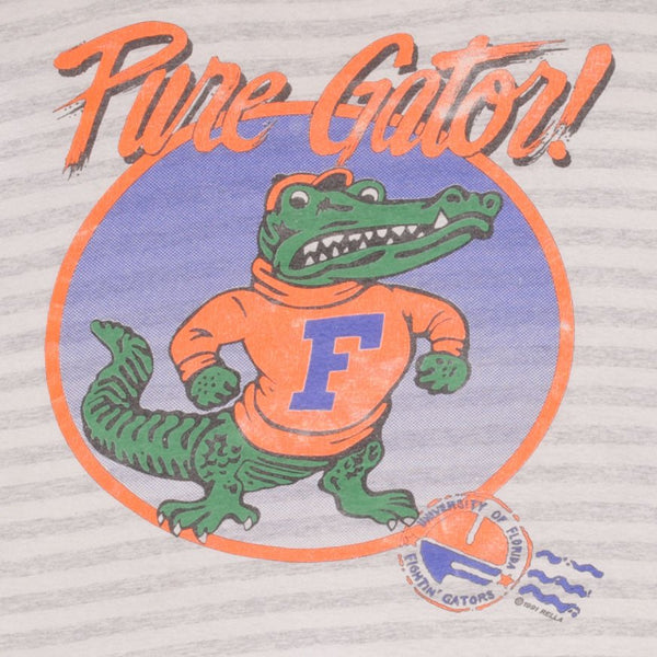 Vintage Ncaa Florida Pure Gators 1991 Tee Shirt Size Small Made In Usa With Single Stitch Sleeves