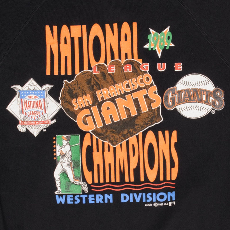 Vintage Mlb San Francisco Giants National League Champions 1989 Sweatshirt Size XL Made In USA