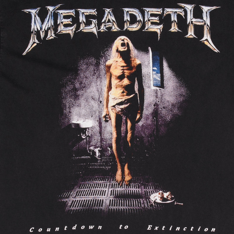 Bootleg Megadeth Countdown To Extinction Tee Shirt Size Large Made In Usa With Single Stitch Sleeves