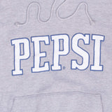 Vintage Pepsi Cola Grey Hoodie Sweatshirt 1990S Size XL