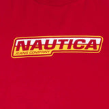 Vintage Nautica Jeans Red Long Sleeve Tee Shirt 2000S Size Large