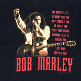 Vintage Bob Marley 1998 Black Tee Shirt Size XL With Single Stitch Sleeves