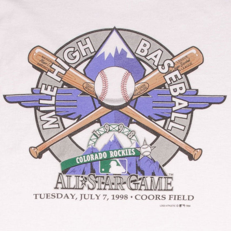 Vintage Mlb Colorado Rockies All Star Game Tee Shirt 1998 Size Medium