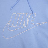 Vintage Blue Nike Spellout Swoosh Hoodie 2000S Size XL