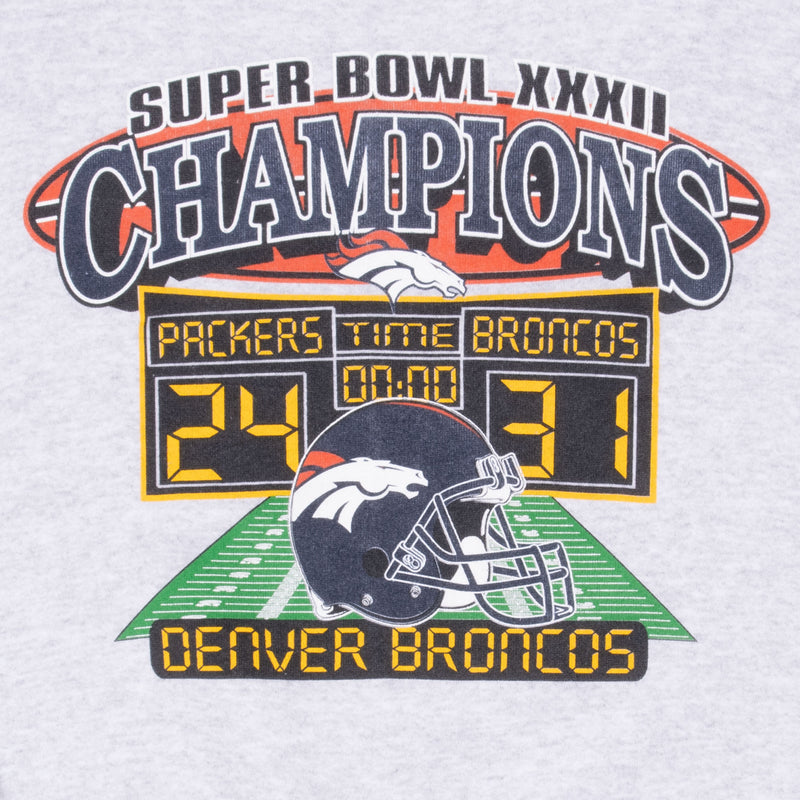 Vintage Nfl Denver Broncos Super Bowl Xxxii Champions 1998 Sweatshirt Size Large