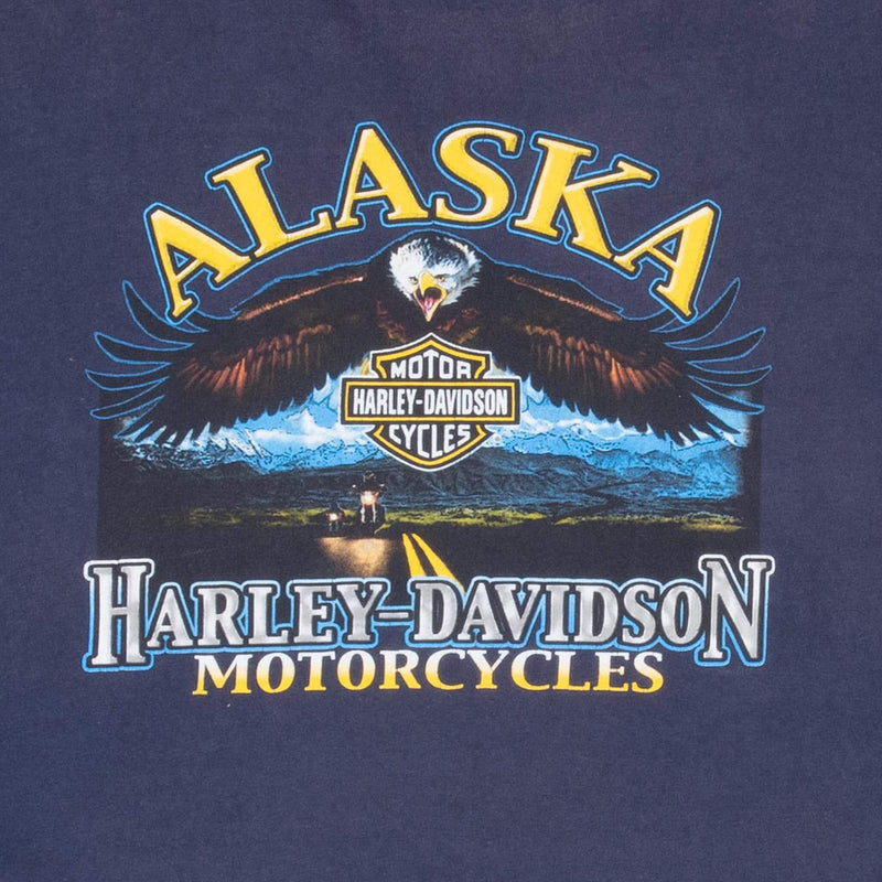 Vintage Harley Davidson Alaska Eagle Tee Shirt 2004 Size 3XL Made In Usa