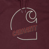 Vintage Carhartt Burgundy Hoodie Sweatshirt 2000S Size XL