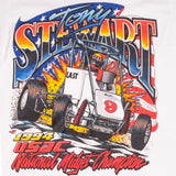 Vintage USAC Tony Stewart National Midget Champion 1994 Tee Shirt Medium Made In Usa With Single Stitch Sleeves