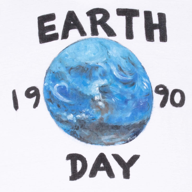 Vintage Earth Day 1990 Hand Painted Tee Shirt Size Medium Made In Usa With Single Stitch Sleeves