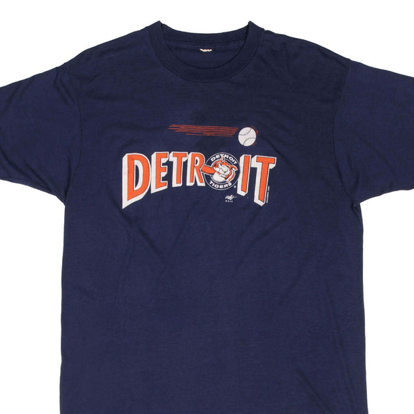 Vintage MLB Detroit Tigers Tee Shirt 1980S Size Medium With Single Stitch Sleeves.