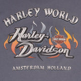 Vintage Harley Davidson Amsterdam 2003 Tank Top Tee Shirt Size Large Made In USA