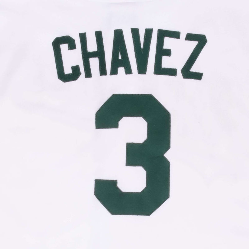 Vintage Mlb Oakland Athletics Eric Chavez #2 Majestic Jersey 2000S Size Large